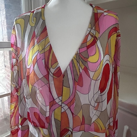 Ashley Stewart Bathingsuit Coverup Swim top Lightweight Plus Curvy Retro Sz 22 - Picture 9 of 13